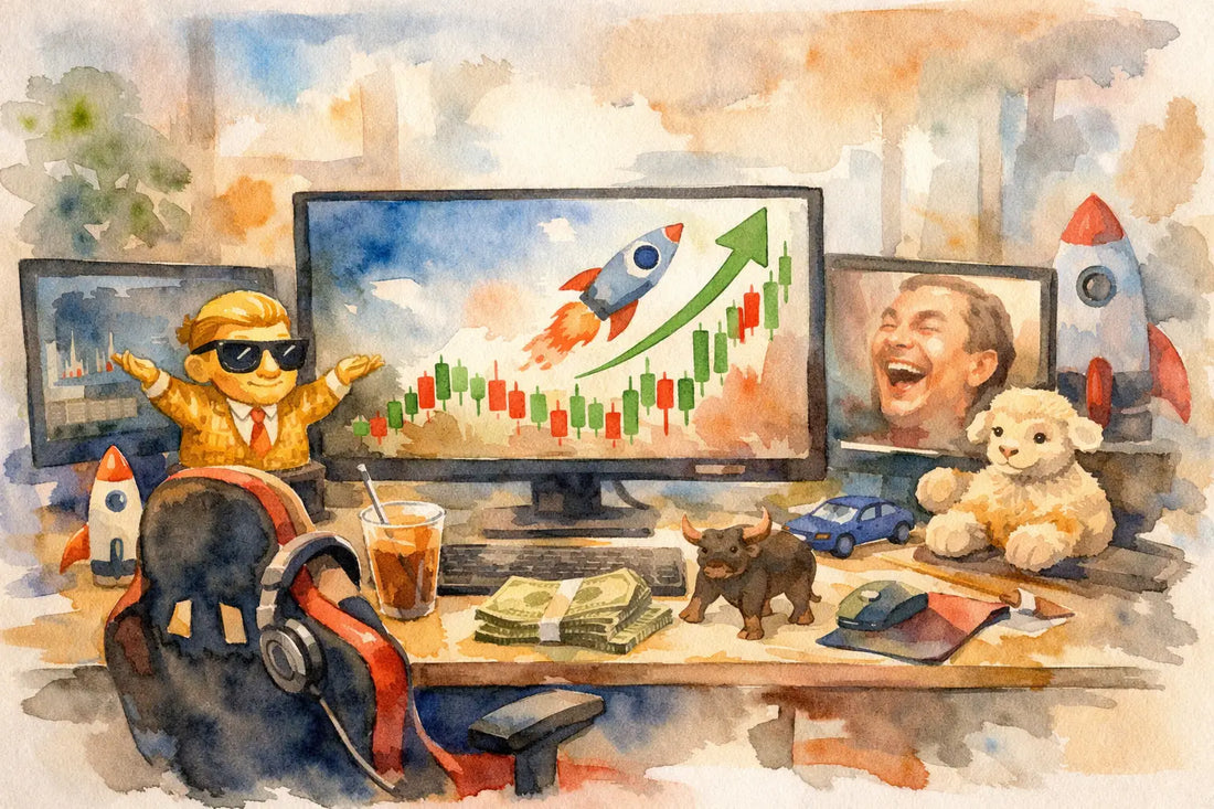 Stock Meme Office Setup That Gets the Joke