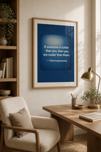 "Thermodynamics" physics-meets-finance matte poster