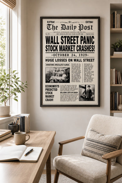 Poster - The market crash of 1929