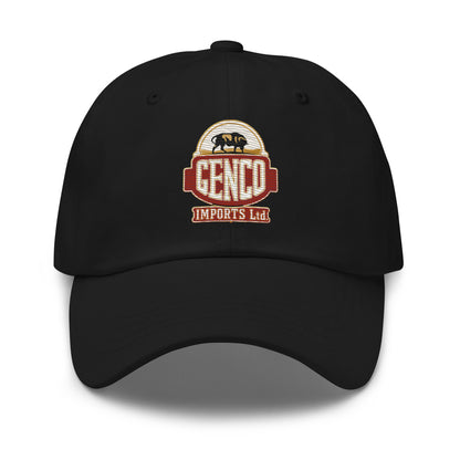 "The Godfathers Genco Imports" front company design on a dad hat