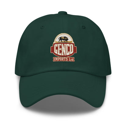 "The Godfathers Genco Imports" front company design on a dad hat