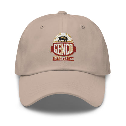 "The Godfathers Genco Imports" front company design on a dad hat