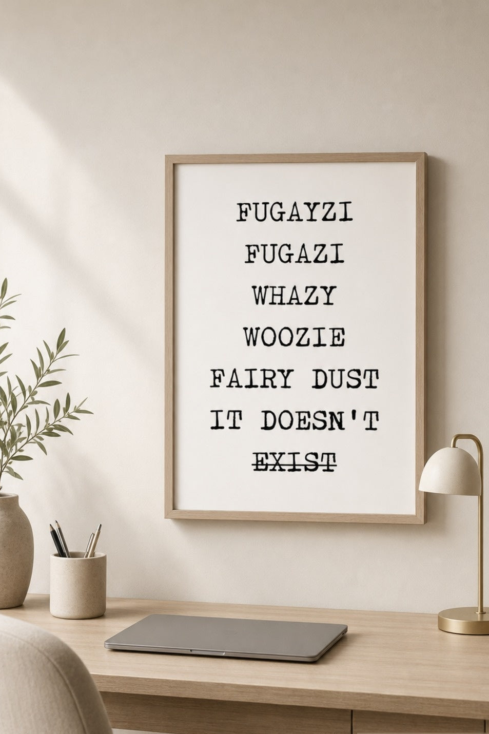 "FUGAZI" Wolf of Wall Street matte poster