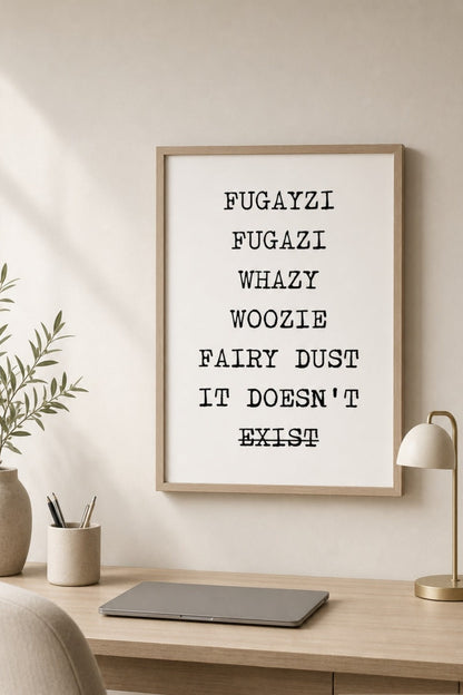 "FUGAZI" Wolf of Wall Street matte poster
