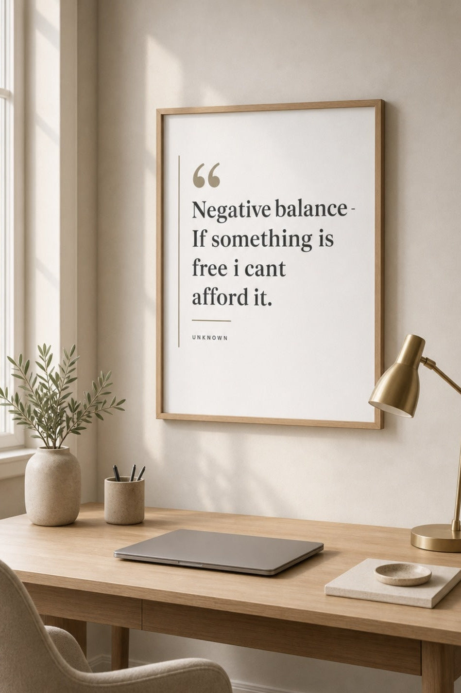"Negative balance" trading-humor matte poster