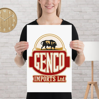 "The Godfathers Genco Imports Ltd" front company crest matte poster