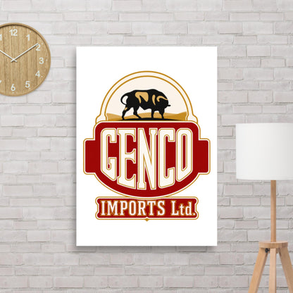 "The Godfathers Genco Imports Ltd" front company crest matte poster