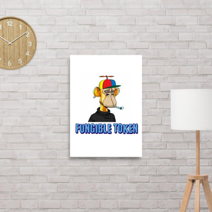 "Fungible Token" crypto-humor matte poster