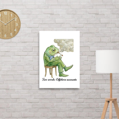 "Offshore Accounts" finance-humor matte poster