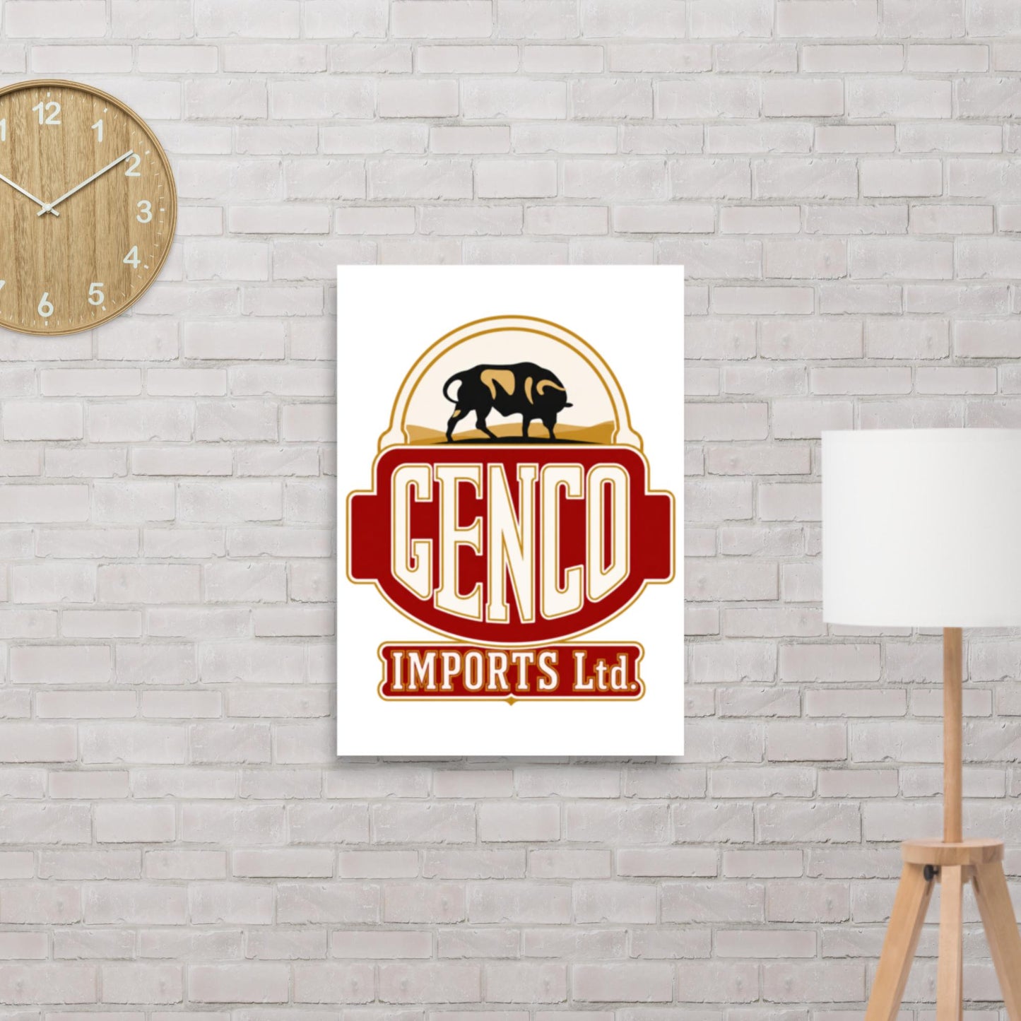"The Godfathers Genco Imports Ltd" front company crest matte poster
