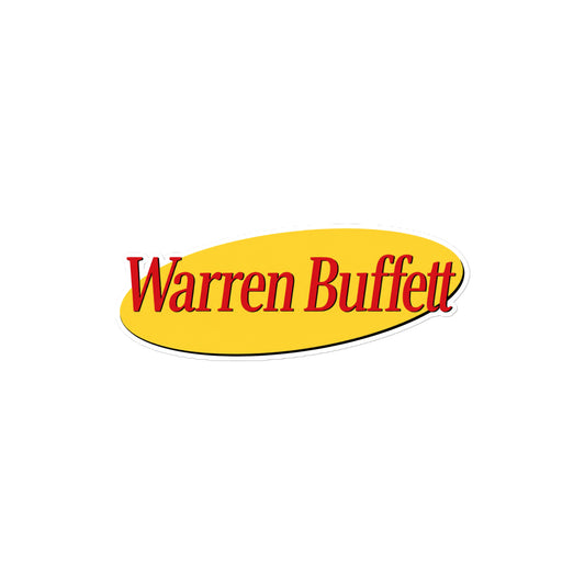 Warren Buffett value-investing kiss-cut sticker