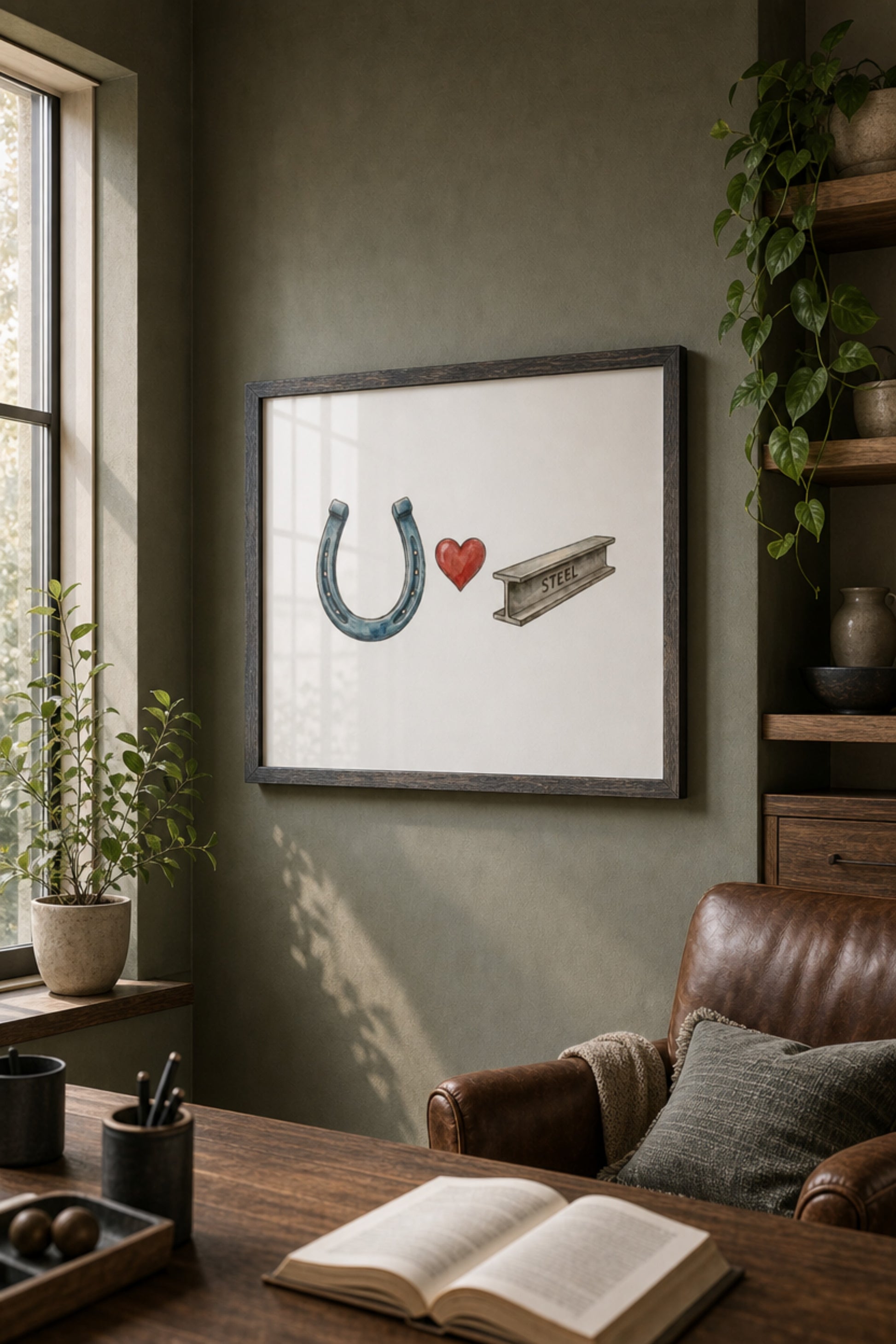 Wall Street "Blue Horseshoe loves Anacott Steel" matte poster