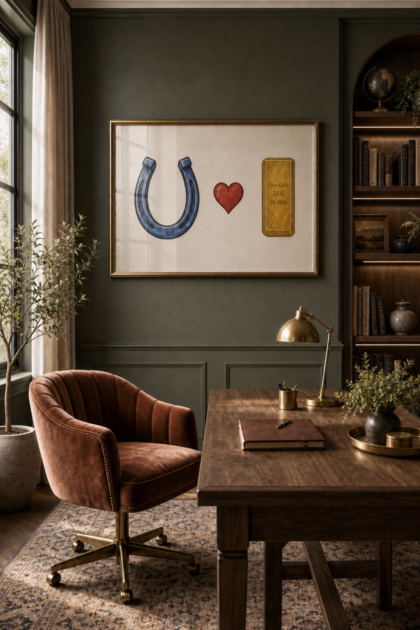 "Blue Horseshoe loves Gold" Wall Street-inspired matte poster