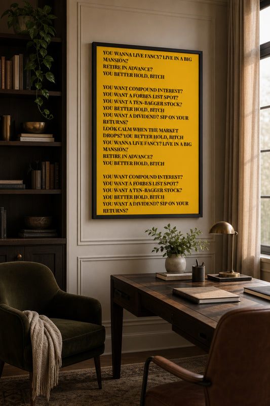 "You better work" hustle-humor matte poster