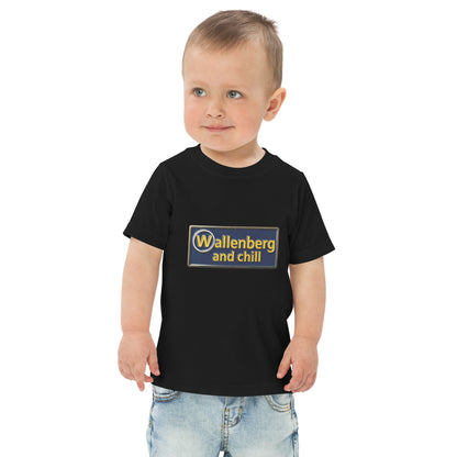 Toddler t-shirt with the words Wallenberg and Chill in bold lettering
