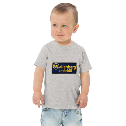 Toddler t-shirt with the words Wallenberg and Chill in bold lettering