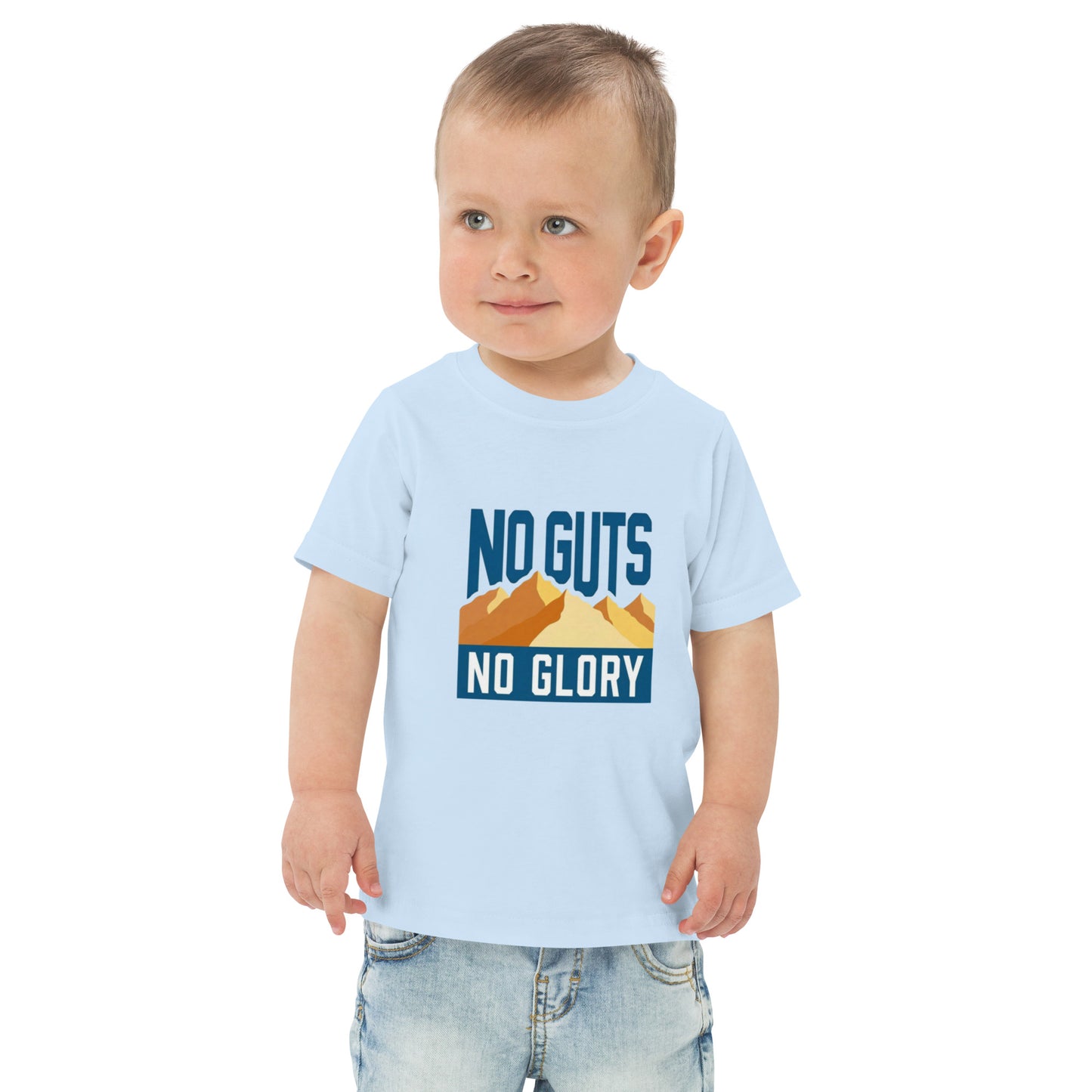 Toddler t-shirt with the words No Guts No Glory