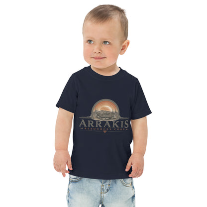 Toddler t-shirt with a fictional mining company logo for Arrakis Resources Corp