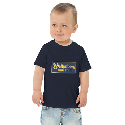 Toddler t-shirt with the words Wallenberg and Chill in bold lettering