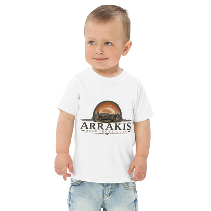 Toddler t-shirt with a fictional mining company logo for Arrakis Resources Corp