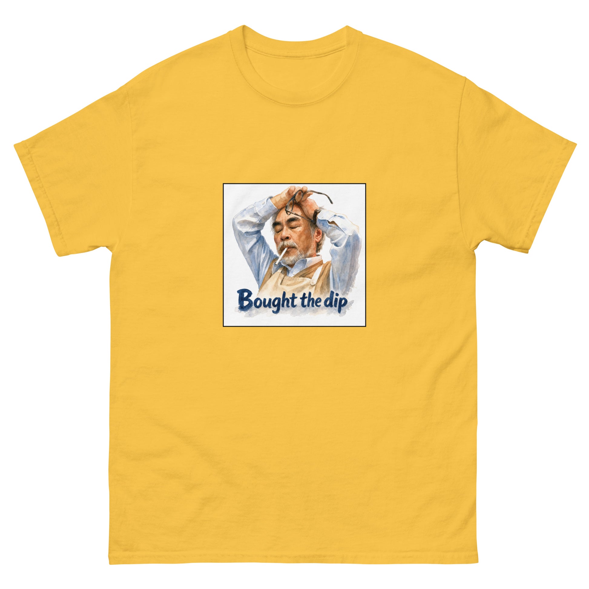 "Bought the dip" trading-humor unisex t-shirt