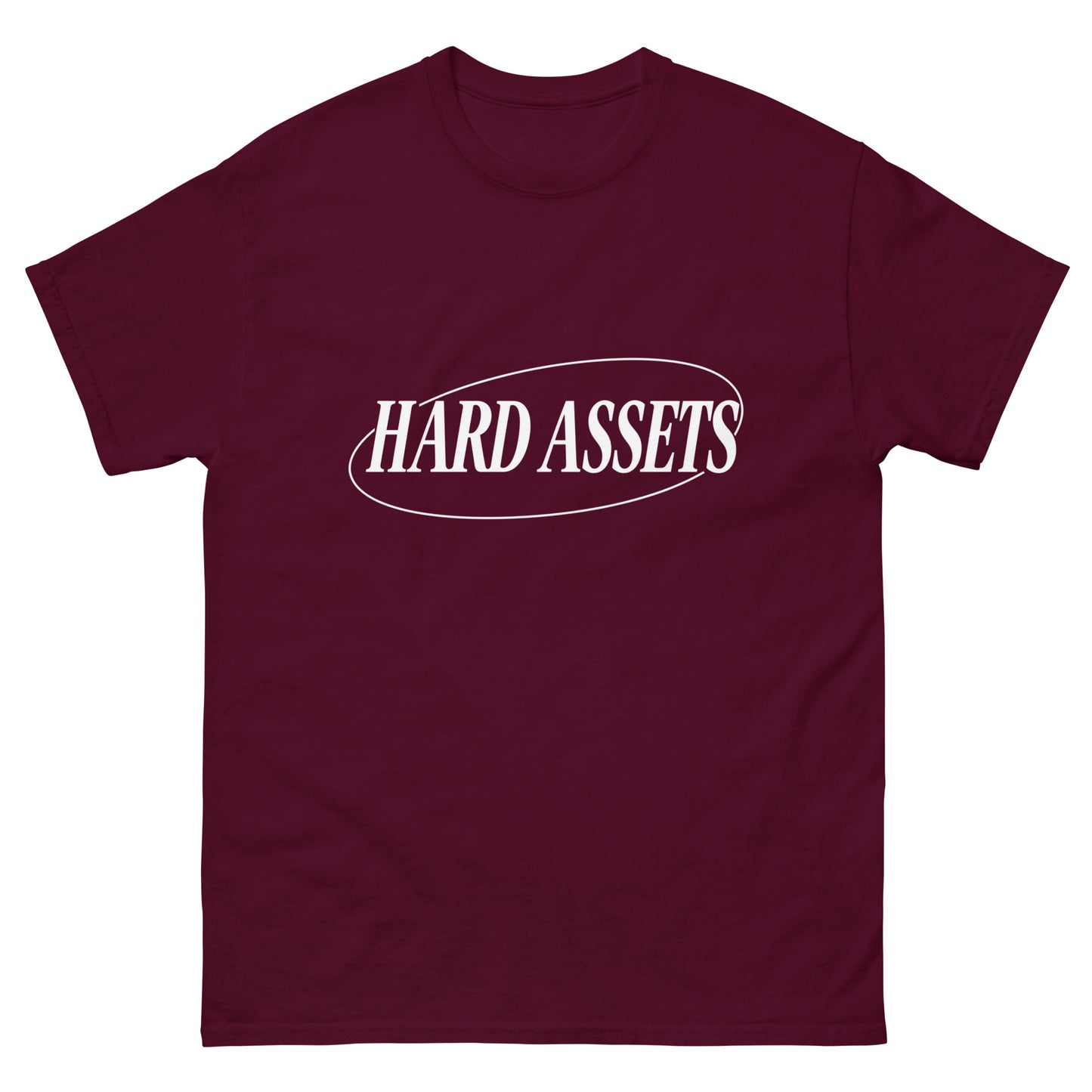Unisex cotton t-shirt with Hard Assets commodity investing design