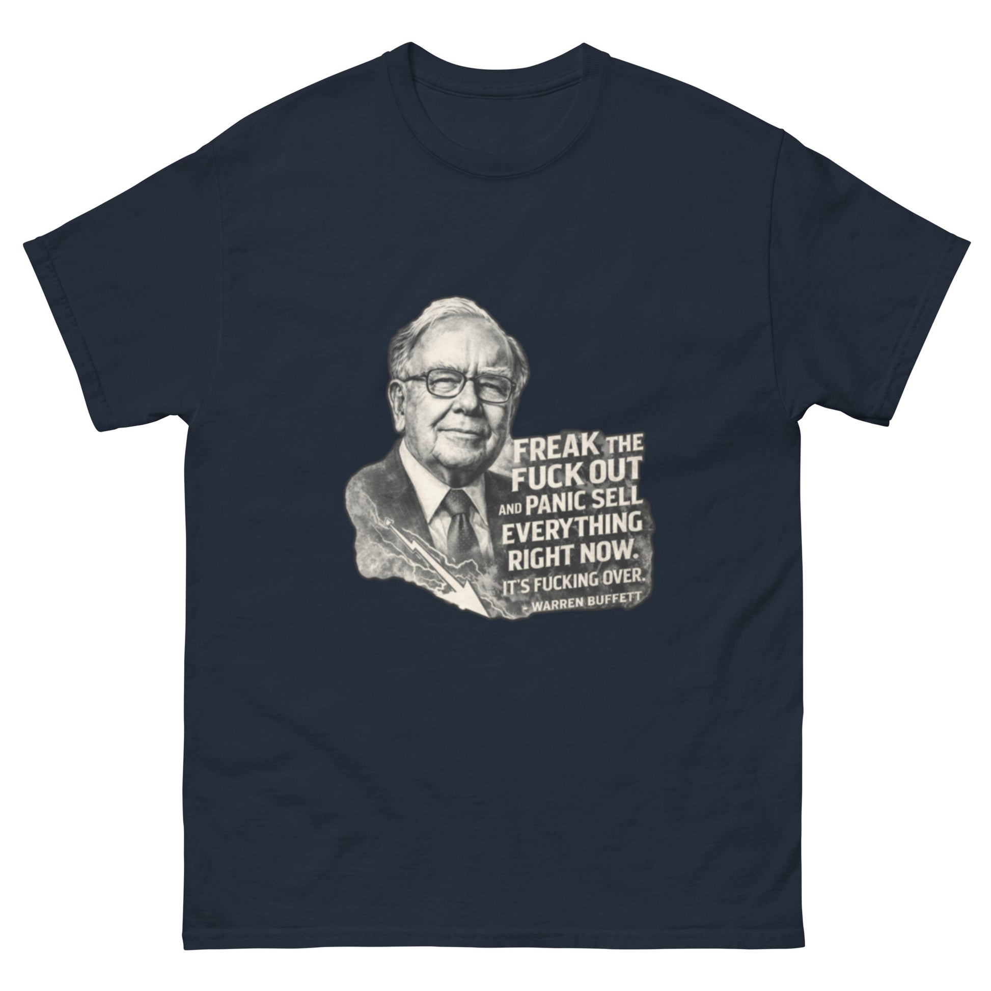 "Warren Buffett Panic Seller" unisex t-shirt