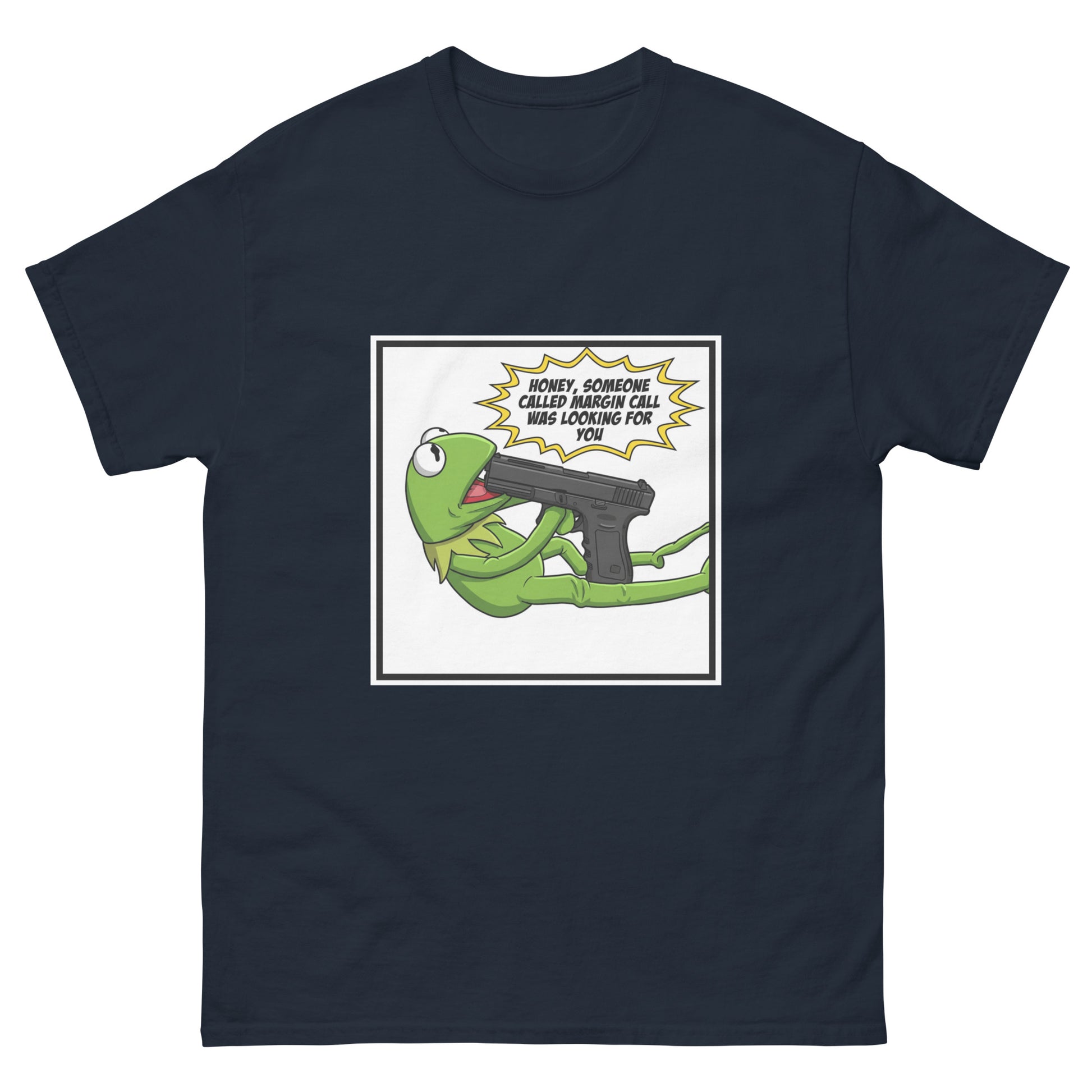 "Kermit gets margin called" meme unisex t-shirt