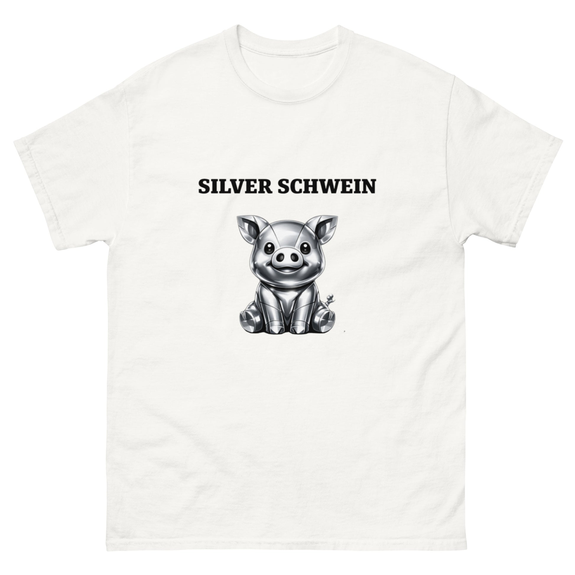 Lucky Schwein Piggy Silver silver-stacker unisex t-shirt