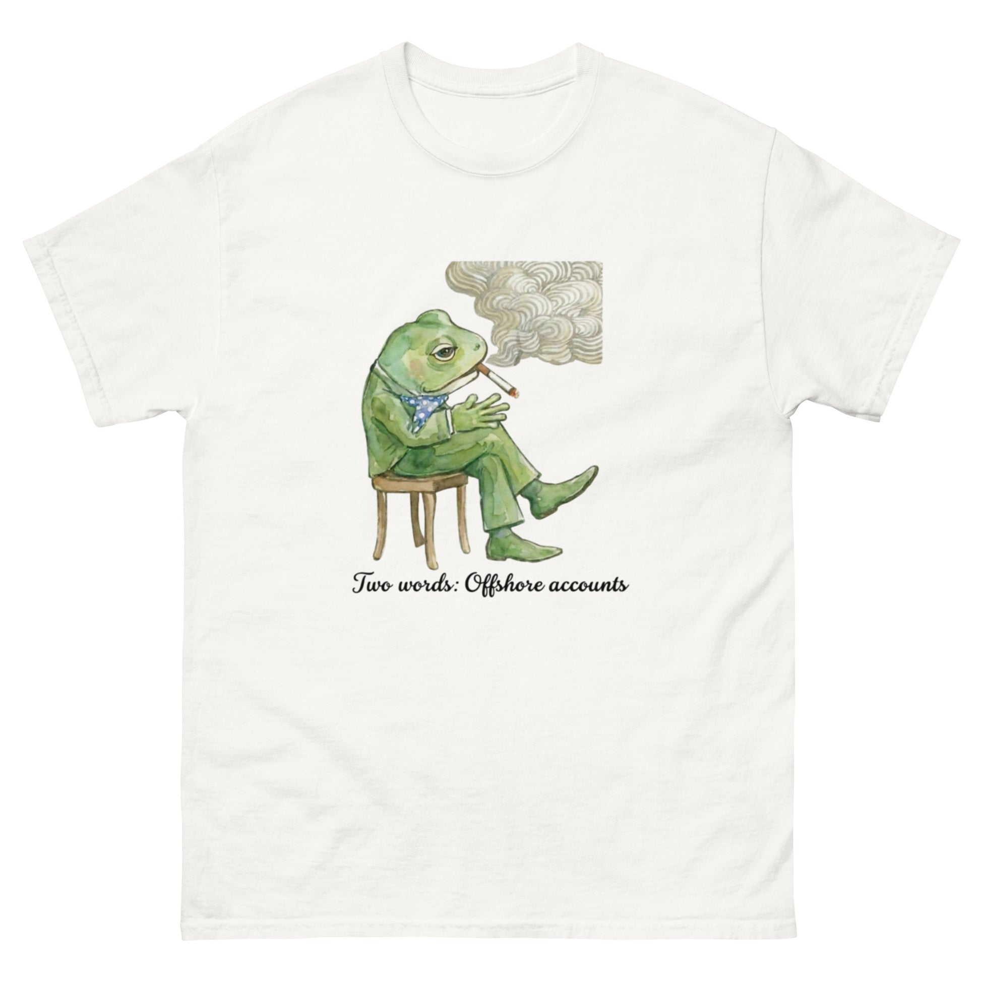 "Clever frog Offshore accounts" finance-humor unisex t-shirt