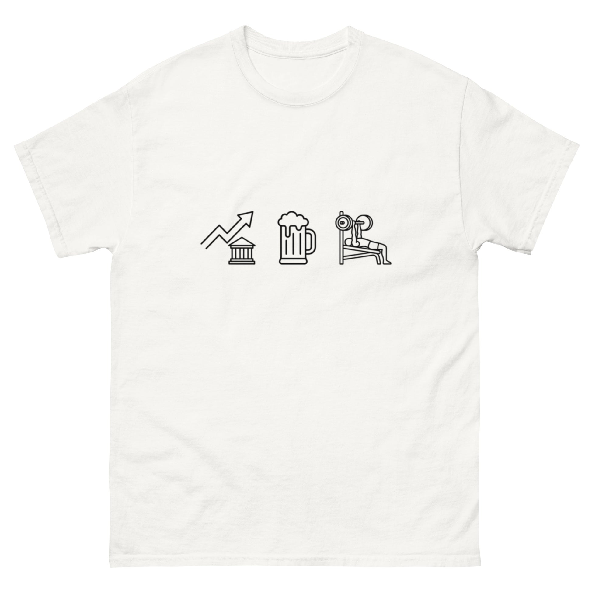 "Trinity" beer, gym and stocks investor unisex t-shirt