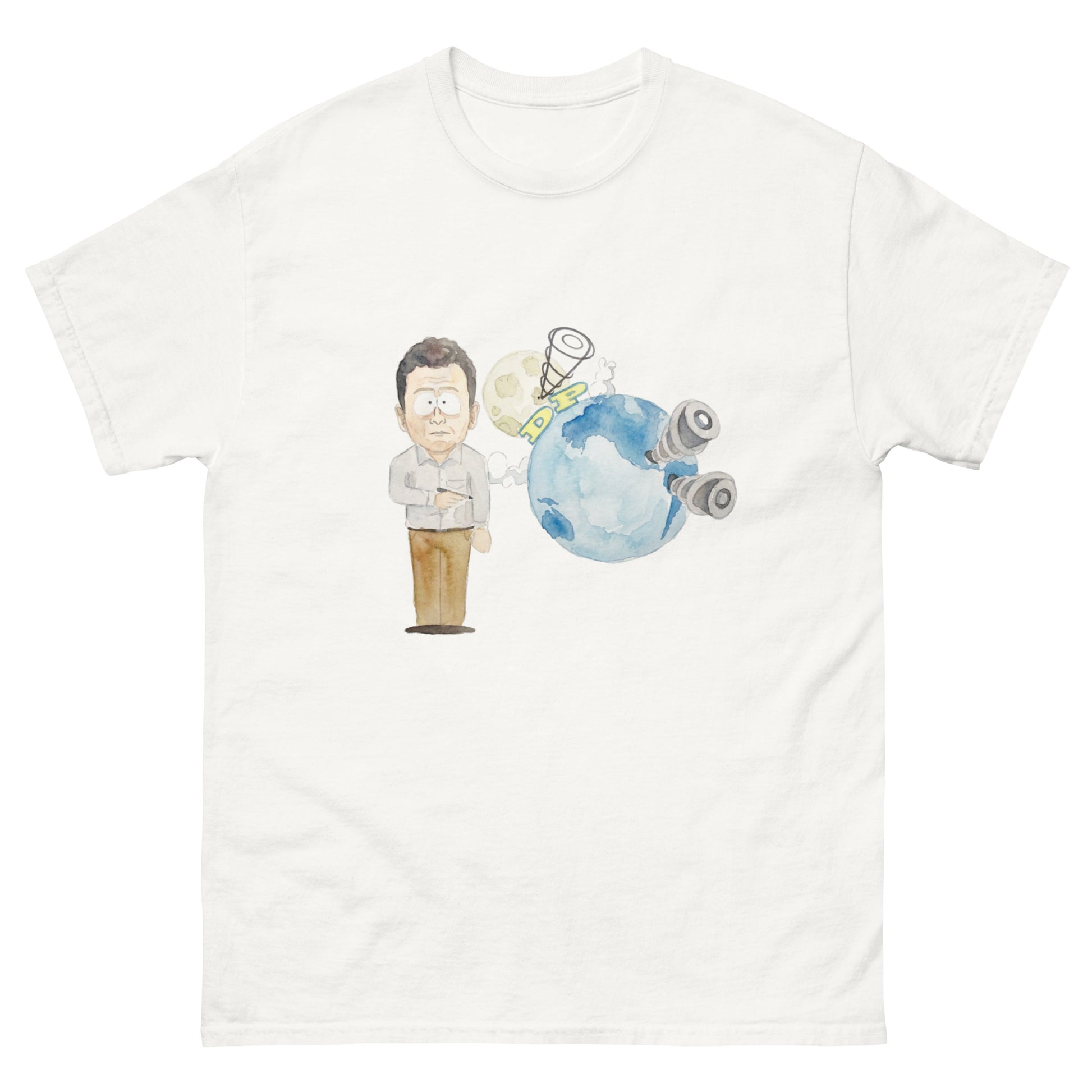 "Drill baby drill" South Park-style energy-investing unisex t-shirt