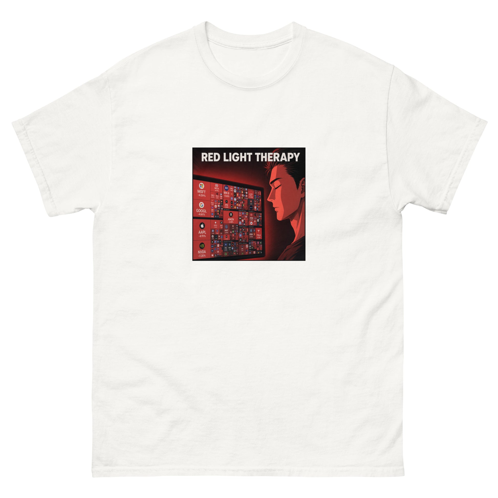  "Red Light Therapy" red-candle trading-humor unisex t-shirt