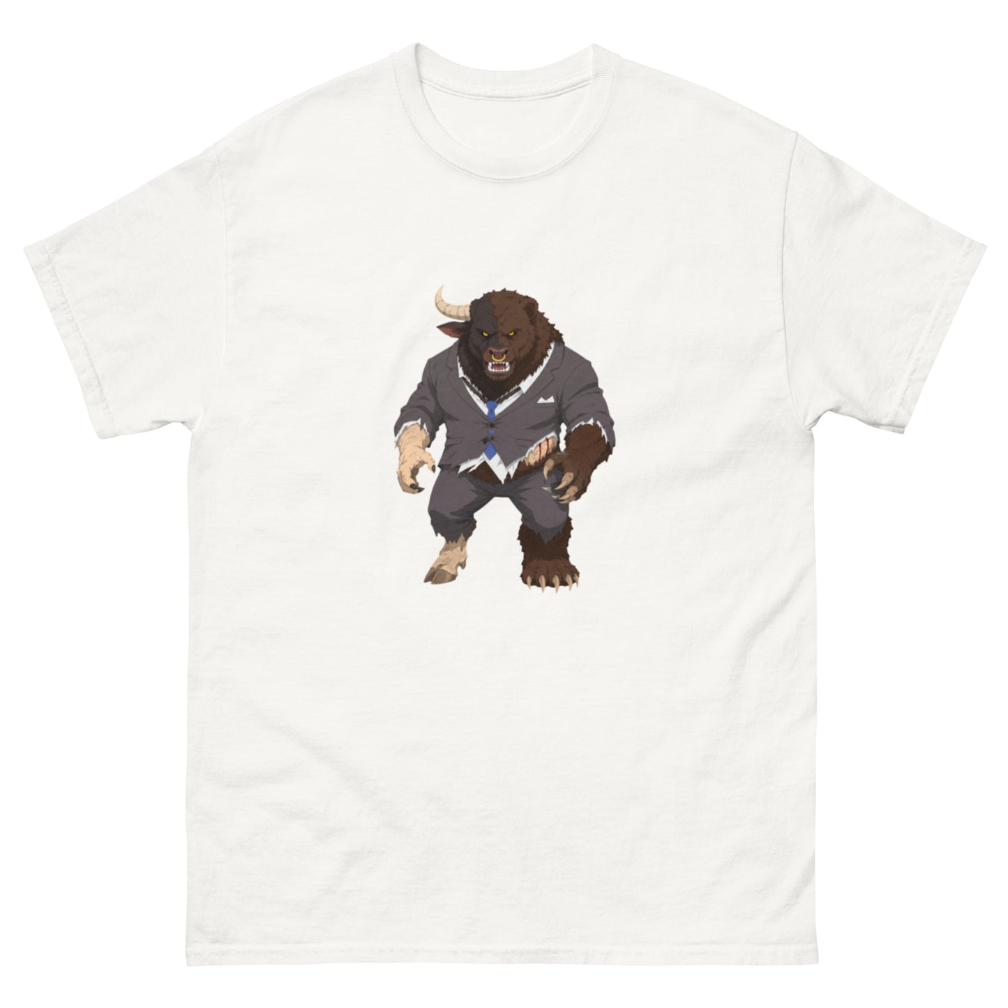 "Bull Bear Man" South Park ManBearPig-style unisex t-shirt