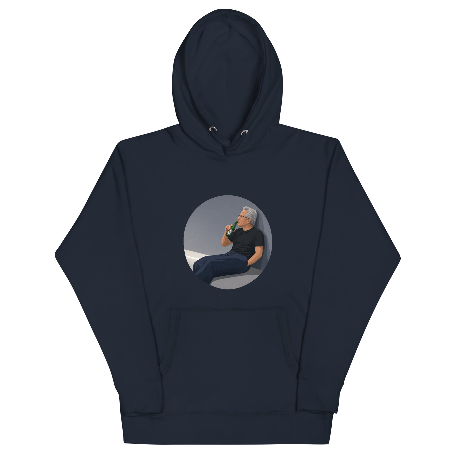 Jensen Huang Nvidia CEO drinking beer unisex hoodie