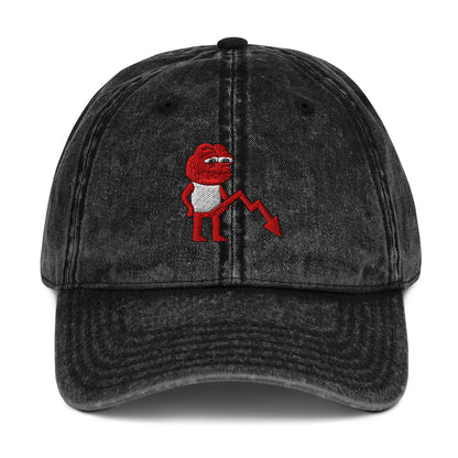 "Red day for Pepe" crypto-meme vintage cotton twill cap