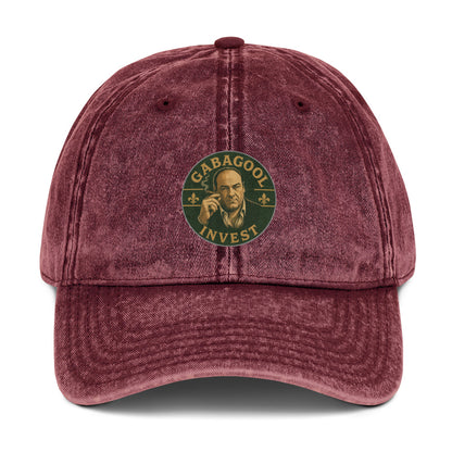 "Gabagool Invest" Sopranos-inspired vintage cotton twill cap