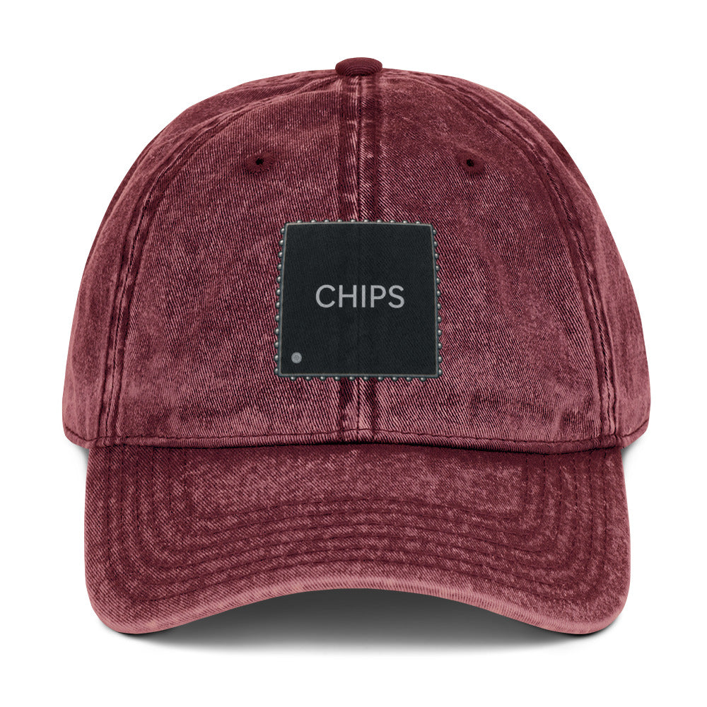 "The Era of Chips" semiconductor-investing vintage cotton twill cap