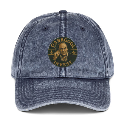 "Gabagool Invest" Sopranos-inspired vintage cotton twill cap embroided
