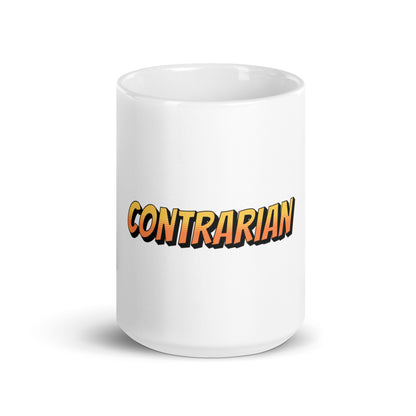 "Contrarian" investor ceramic mug