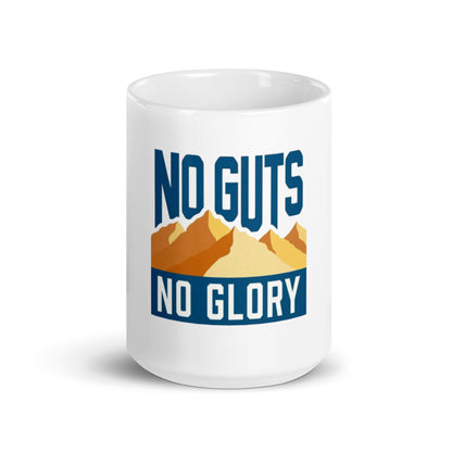 "No Guts No Glory" investing ceramic mug