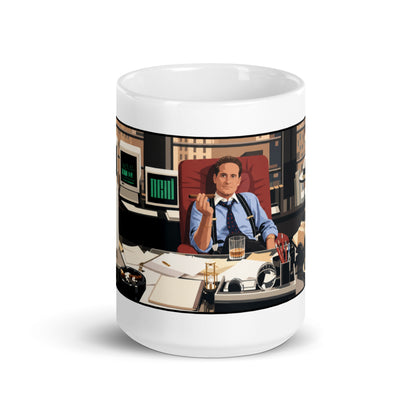 Wall Street "Greed is Good" Gordon Gekko ceramic mug